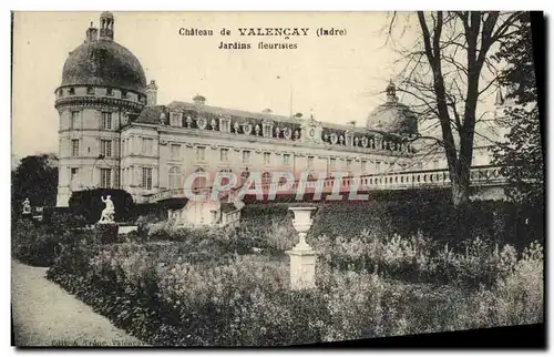 Cartes postales Chateau de Valencay Jardins