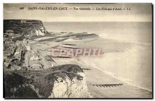 Cartes postales St Valery en Caux Vue Generale Les Falaises d Aval