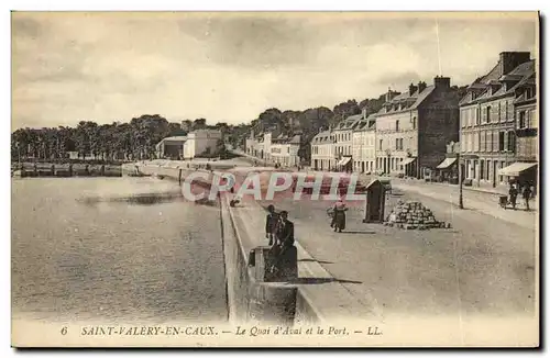 Cartes postales St Valery en Caux Le Quai d Aval et le Port