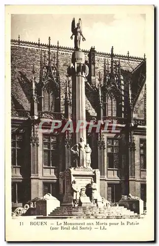 Cartes postales Rouen Le Monument Aux Morts Pour la Patrie Real del sarte