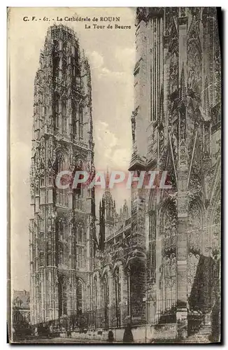 Cartes postales Rouen La Cathedrale de La Tour de Beurre
