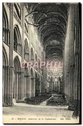 Ansichtskarte AK Rouen Interieur de La Cathedrale