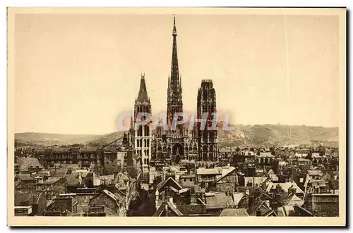 Cartes postales Rouen Vue Generale sur la Ville et la Cathedrale