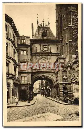 Cartes postales Rouen La Grosse Horloge et la Fontaine