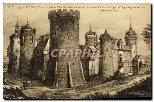 Cartes postales Rouen Tour ou Jeanne d arc fut enfermee en 1431