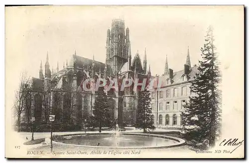 Ansichtskarte AK Rouen Square Saint Ouen Abside de L eglise cote Nord