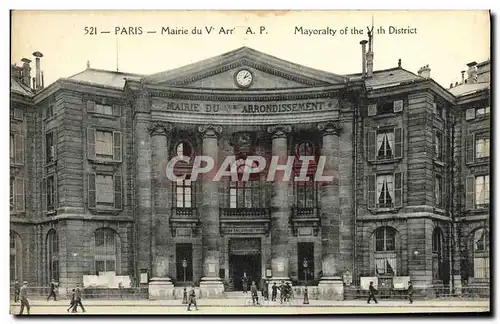 Cartes postales Paris Mairie du 5eme