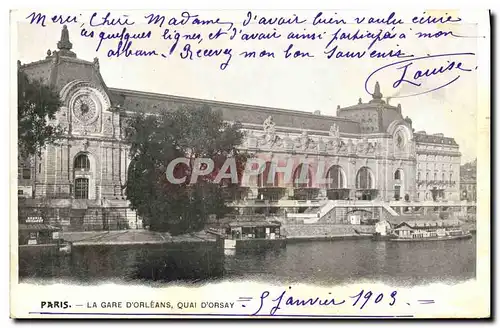 Ansichtskarte AK Paris La Gare D Orleans Quai d Orsay