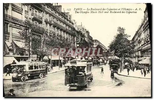 Cartes postales Paris Le Boulevard des Capucines et L Olympia