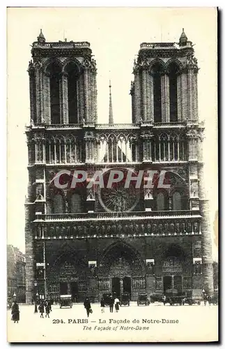 Ansichtskarte AK Paris La Facade de Notre Dame