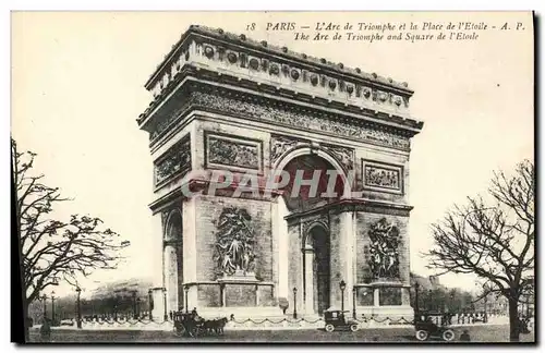 Cartes postales Paris L Arc de Triomphe et la Place de L Etoile