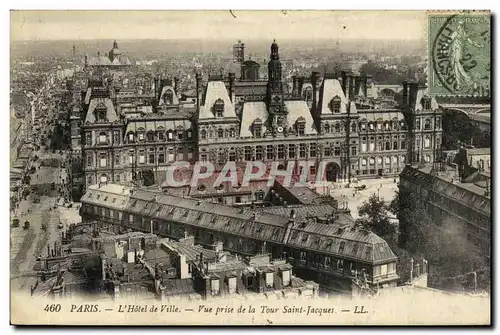 Ansichtskarte AK Paris L Hotel de Ville Vue Prise de la Tour Saint Jacques