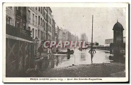 Ansichtskarte AK Paris Inonde Quai des Grands Augustins