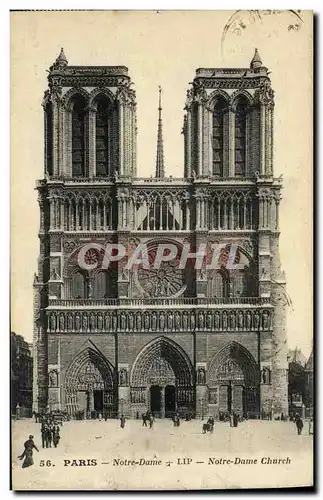 Cartes postales Paris Notre Dame Church