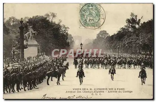 Ansichtskarte AK Paris Avenue des Champs Elysees Arrivee du Cortege