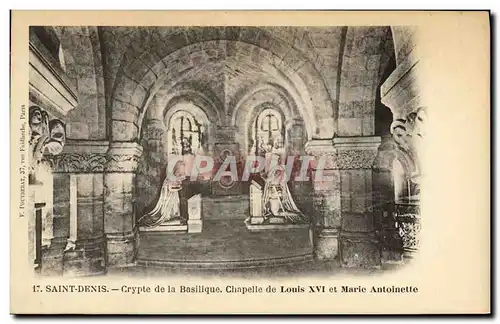 Ansichtskarte AK Paris Saint Denis Crypte de la Basilique Chapelle de Louis