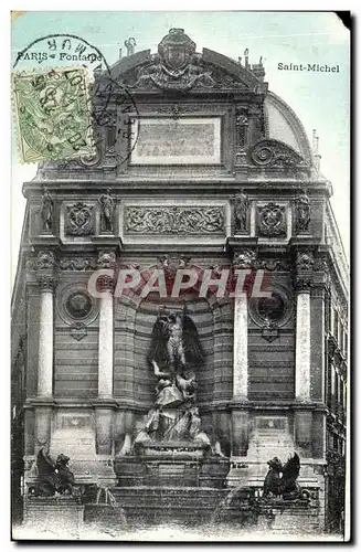 Cartes postales Paris Fontaine Saint Michel