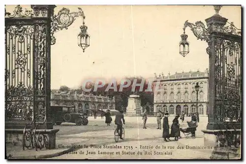 Ansichtskarte AK Nancy Un coin de la place Stanislas Entree de la rue des Dominicains Grilles de Jean Lamour et s