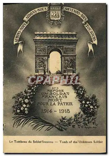 Ansichtskarte AK Paris Tombeau du soldat inconnu Arc de TRiomphe