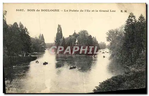 Ansichtskarte AK Bois de Boulogne La Pointe de L ile et le Grand Lac