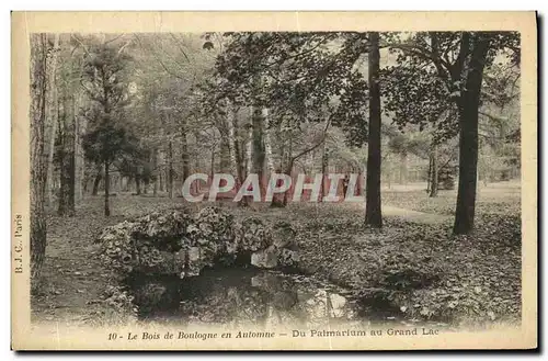 Cartes postales Le Bois de Boulogne en Automne Du Palmarium au Grand Lac