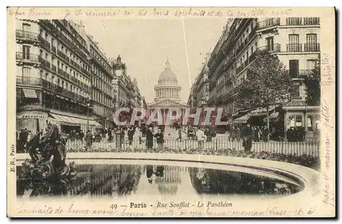 Cartes postales Paris Rue Soufflot Le Pantheon