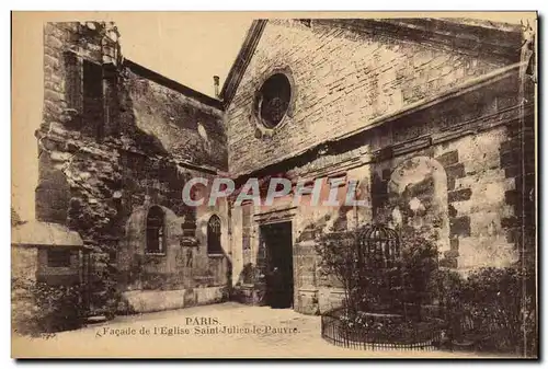 Ansichtskarte AK Paris Facade de l Eglise Saint Julien le Pauvre