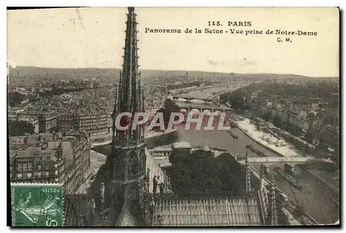 Ansichtskarte AK Paris Panorama de la Seine Vue Prise de Notre Dame