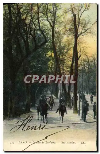 Ansichtskarte AK Paris Le Bois de Boulogne Aux Acacias Chevaux