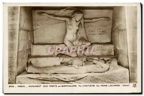 Cartes postales Paris Monument Aux Morts Par Bartholome Au Cimetiere du Pere Lachaise