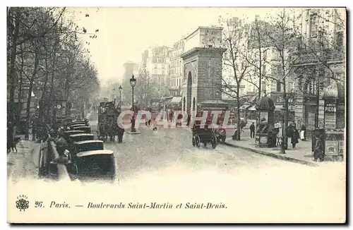 Cartes postales Paris Boulerards Saint Marlin et Saint Denis