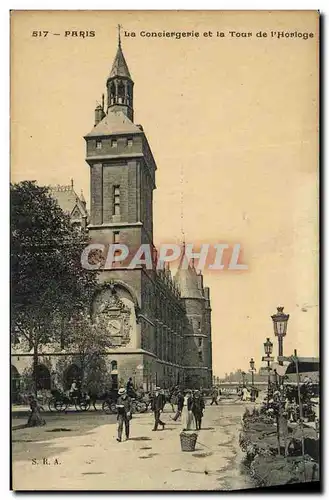 Ansichtskarte AK Paris La Conciergerie et la Tour de L Horloge