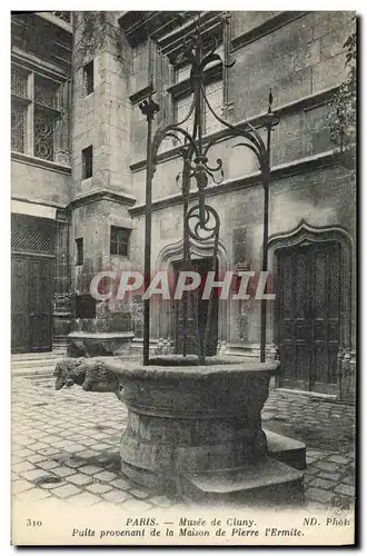 Cartes postales Paris Musee de Cluny Puits Provenant de la Maison de Pierre L Ermite
