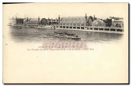 Cartes postales Paris Les Grandes Serres L Aquarium de la Ville de Paris Exposition universelle 1900