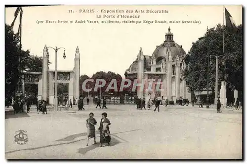 Cartes postales Paris Exposition des Arts Decoratifs La Porte d Honneur