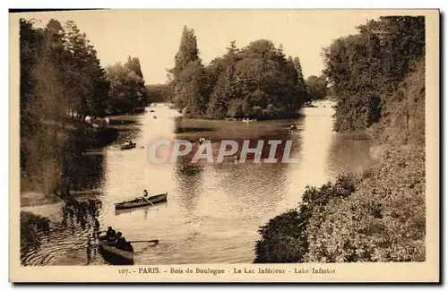 Ansichtskarte AK Paris Bois de Boulogne Le Lac Inferieur