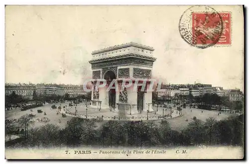 Cartes postales Paris Panorama de la Place de L Etoile