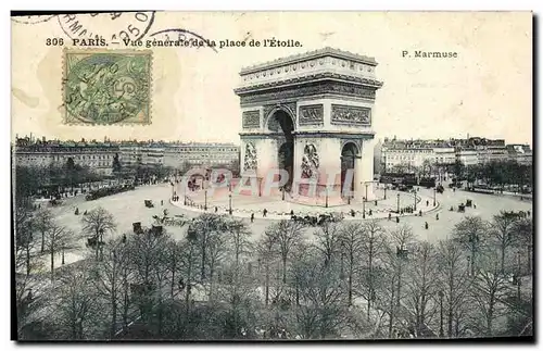 Cartes postales Paris Vue Generale de la Place de L Etoile