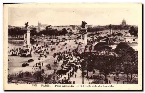 Ansichtskarte AK Paris Pont Alexandre III et l Esplanade des Invalides