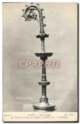 Ansichtskarte AK Paris Notre Dame Le Tresor Crosse en argent emaille par Pousseilgue