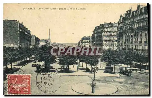 Cartes postales Paris Boulevard Pasteur pris de la rue du Chateau Tour Eiffel