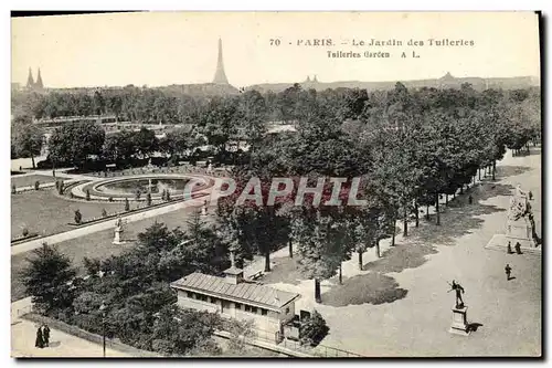 Ansichtskarte AK Paris Le Jardin des Tuileries Tour Eiffel