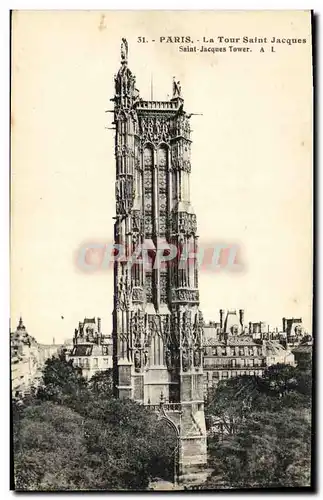 Cartes postales Paris La Tour Saint Jacques Saint Jacques