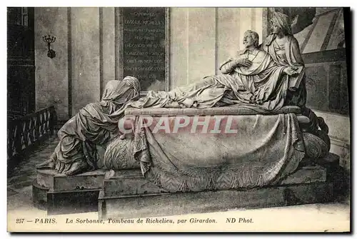 Ansichtskarte AK Paris La Sorbonne Tombeau de Richelieu Par Girardon