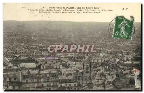 Ansichtskarte AK Paris Panorama Pris du Sacre Coeur