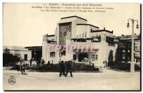 Cartes postales Paris Exposition des Arts Decoratifs Pavillon La Maitrise Atelier des Arts appliques des Galerie