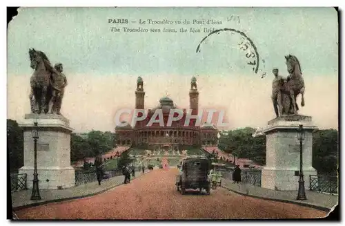 Ansichtskarte AK Paris Le Trocadero Vu du Pont d Iena