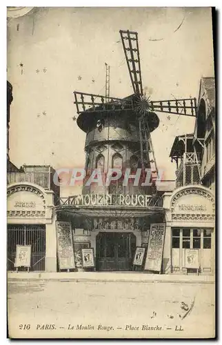 Ansichtskarte AK Paris Le Moulin Rouge Place Blanche