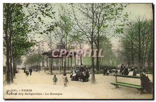 Ansichtskarte AK Paris Square des Batignolles Le Kiosque