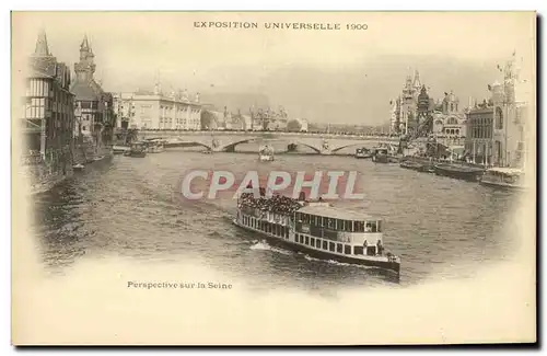 Ansichtskarte AK Paris Expostion Universelle 1900 Perspective sur la Seine Peniche Bateau